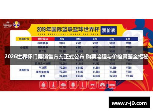 2026世界杯门票销售方案正式公布 购票流程与价格策略全揭秘 2026世界杯门票销售方案正式公布 购票流程与价格策略全揭秘